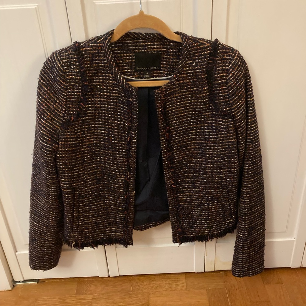 Banana Republic Women's Multicolor Tweed Blazer